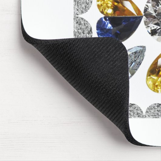 Unieke Diamond Art, Geel Blauw in het hart Muismat (Hoek)