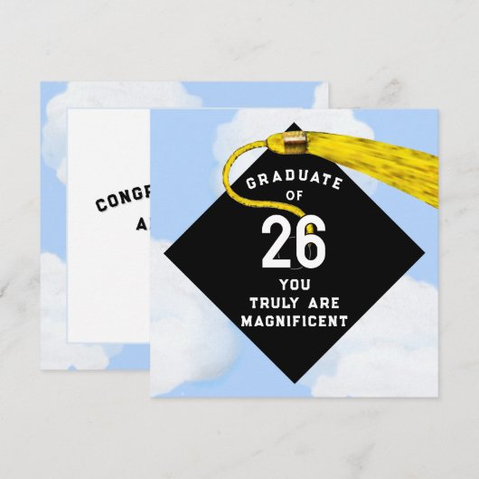 Unieke diploma 2026 kaart (Voorkant / Achterkant)