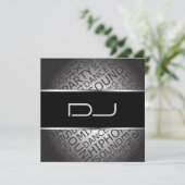 Unieke DJ Uitnodiging (Staand voorkant)