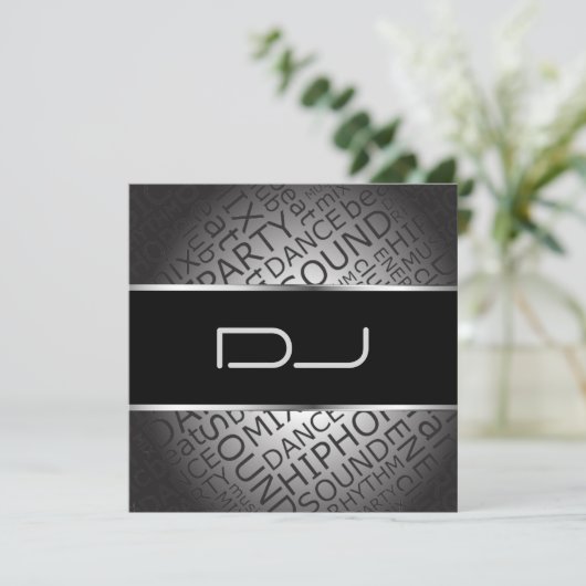 Unieke DJ Uitnodiging (Staand voorkant)