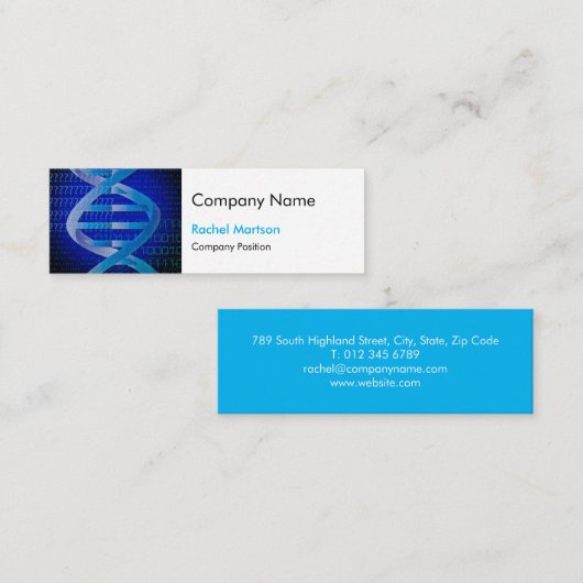 Unieke DNA-wetenschap Mini Visitekaartje (Voorkant / Achterkant)