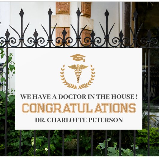 Unieke Doctor Medical School Afstuderen Spandoek