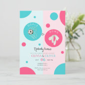 Unieke doelen of strikken gender onthullen partij kaart (Staand voorkant)