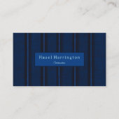 Unieke donkerblauwe QR-code Visitekaartje Classy (Voorkant)
