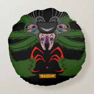 Unieke donkere kunst monster baby body rond kussen