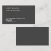 Unieke donkergrijze achtergrond visitekaartje (Voorkant / Achterkant)