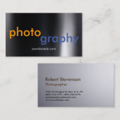 Unieke Donkergrijze fotograaf kunstenaar Visitekaartje (Voorkant / Achterkant)