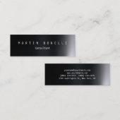 Unieke Donkergrijze Plain Clean Slim Mini Visitekaartje (Voorkant / Achterkant)