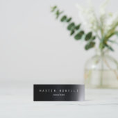 Unieke Donkergrijze Plain Clean Slim Mini Visitekaartje (Staand voorkant)