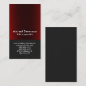Unieke, donkergrijze rode, verticale Professional Visitekaartje (Voorkant / Achterkant)