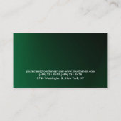 Unieke, donkergroene fitness persoonlijke trainer visitekaartje (Achterkant)