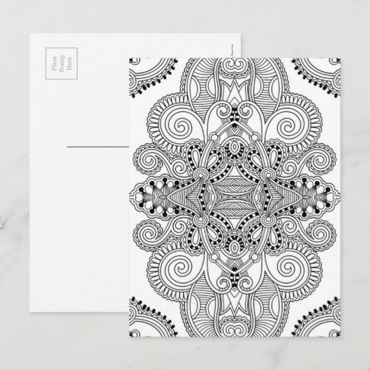 Unieke doodle briefkaart (Voorkant / Achterkant)