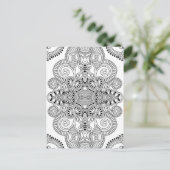 Unieke doodle briefkaart (Staand voorkant)