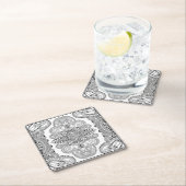 Unieke doodle kartonnen onderzetters (Insitu)