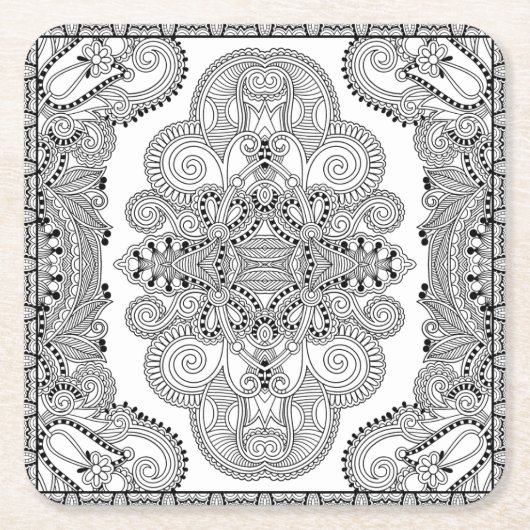 Unieke doodle kartonnen onderzetters (Voorkant)