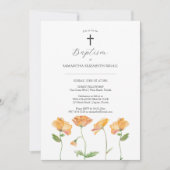 Unieke doopuitnodigingen Sinaasappels bloemen Kaart (Voorkant)