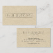 Unieke Doos Schets Hand-Geschreven Naam op Karton Visitekaartje (Voorkant / Achterkant)