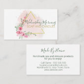 Unieke driehoek handgemaakte zeepkandelschuifknop visitekaartje (Voorkant / Achterkant)