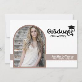 Unieke, dubbelzijdige Afstuderen aangepaste foto's Feestdagenkaart