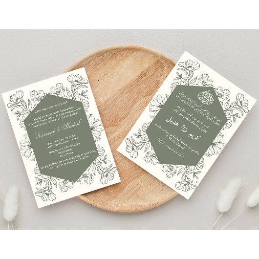 Unieke dubbelzijdige Arabisch Engels Elegant Islam Kaart