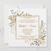 Unieke dubbelzijdige Arabische en Engelse bruiloft Kaart (Achterkant)