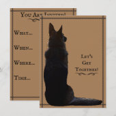 Unieke Duitse herdershond Silhouette Kaart (Voorkant / Achterkant)