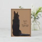 Unieke Duitse Herdersilhouet Kaart (Staand voorkant)