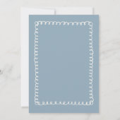 Unieke Dusty Blue French Fun Wedding Save The Date (Achterkant)