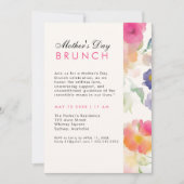 Unieke Eenvoudige Bloemen Groen Moederdag BRUNCH Kaart (Voorkant)