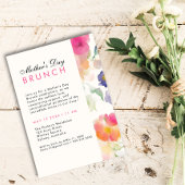 Unieke Eenvoudige Bloemen Groen Moederdag BRUNCH Kaart