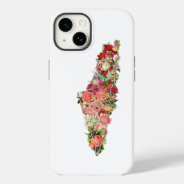 Unieke eenvoudige Floral Palestine Map Case-Mate iPhone 14 Hoesje