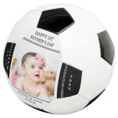 Unieke eerste vaderdag Nieuwe vader Baby Foto Voetbal (Drie kwart)