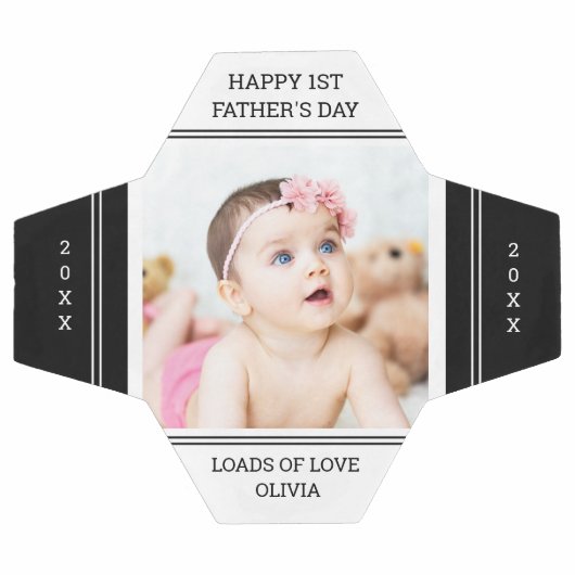 Unieke eerste vaderdag Nieuwe vader Baby Foto Voetbal (Enkel)