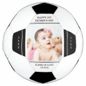 Unieke eerste vaderdag Nieuwe vader Baby Foto Voetbal (Voorkant)