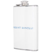 Unieke effen wit blauw minimalistisch modern heupfles (Links)