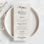 Unieke eigenzinnige hand getrokken retro bruiloft menu<br><div class="desc">Unieke eigenzinnige hand getrokken retro bruiloft menu</div>