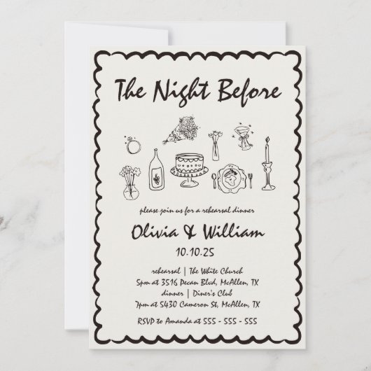 Unieke eigenzinnige hand getrokken retro repetitie kaart (Voorkant)