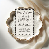 Unieke eigenzinnige hand getrokken retro repetitie kaart