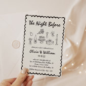 Unieke eigenzinnige hand getrokken retro repetitie kaart