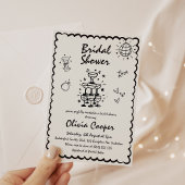 Unieke eigenzinnige hand getrokken retro Vrijgezel Kaart