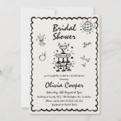 Unieke eigenzinnige hand getrokken retro Vrijgezel Kaart (Voorkant)