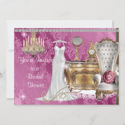 Unieke ELEGANT  BRIDAL SHOWER INVITATION Kaart (Voorkant)