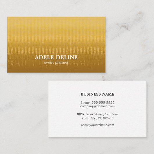Unieke Elegant Gold Pattern Event Planner Visitekaartje (Voorkant / Achterkant)