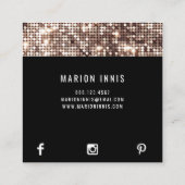 ★ Unieke Elegant schittert Vierkant Vierkante Visitekaartje (Achterkant)
