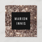 ★ Unieke Elegant schittert Vierkant Vierkante Visitekaartje (Voorkant)