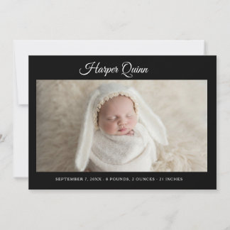 Unieke Elegante Baby Jongen Foto Collage Geboorte Aankondiging