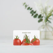 Unieke Elegante Boer Groente Tomaten Visitekaartje (Staand voorkant)