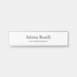 Unieke elegante eenvoudige witte vlek deurbordje