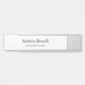 Unieke elegante eenvoudige witte vlek deurbordje (Voorkant)