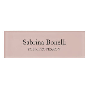 Unieke Elegante Elegante Eenvoudige Roos Gouden Kl Naambadge